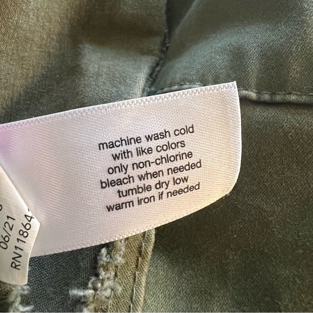 Lane Bryant olive green cropped peplum utility jacket Size 22 Gorpcore Casual - Picture 9 of 9